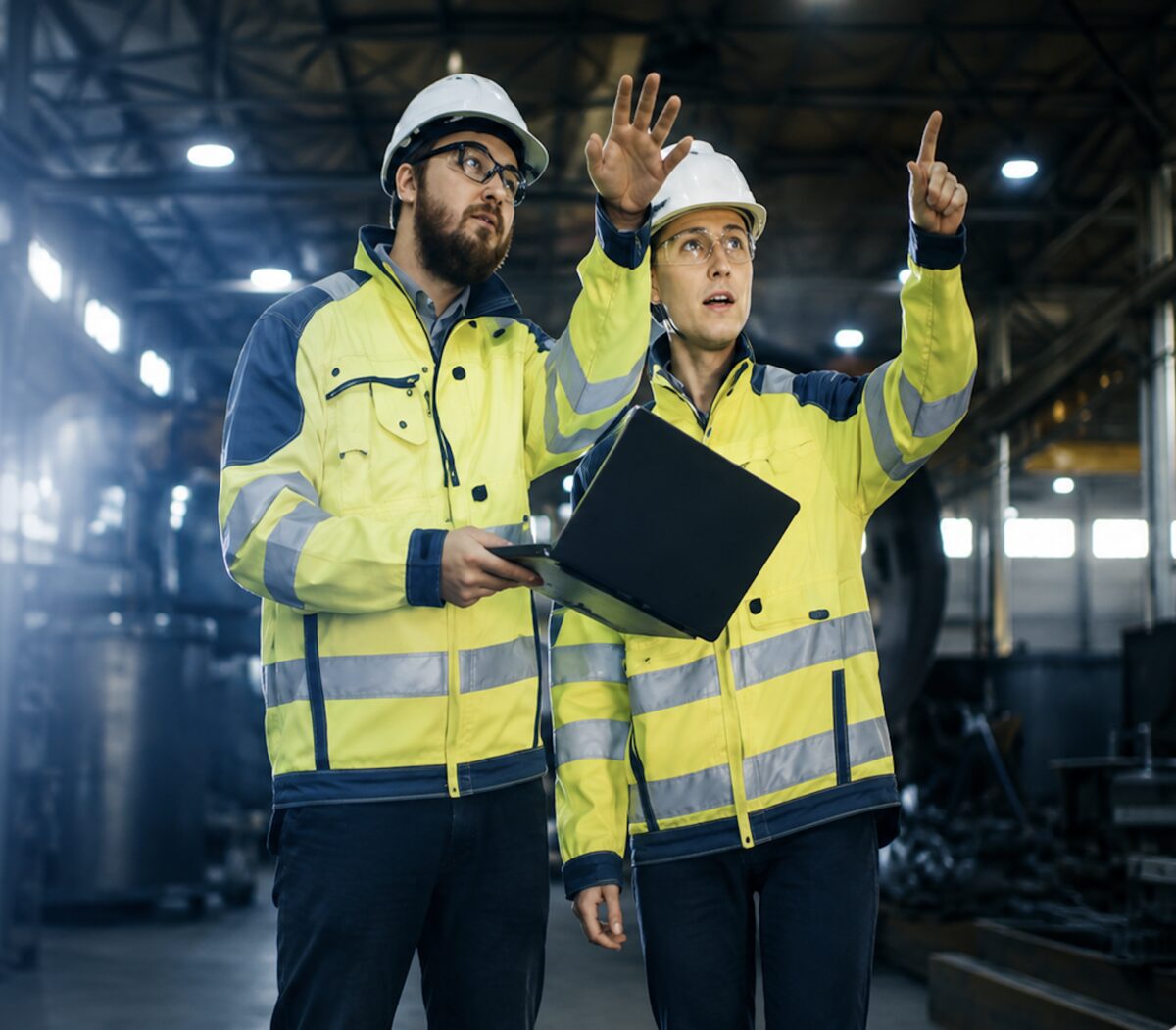 Occupational health consultants at a training site
