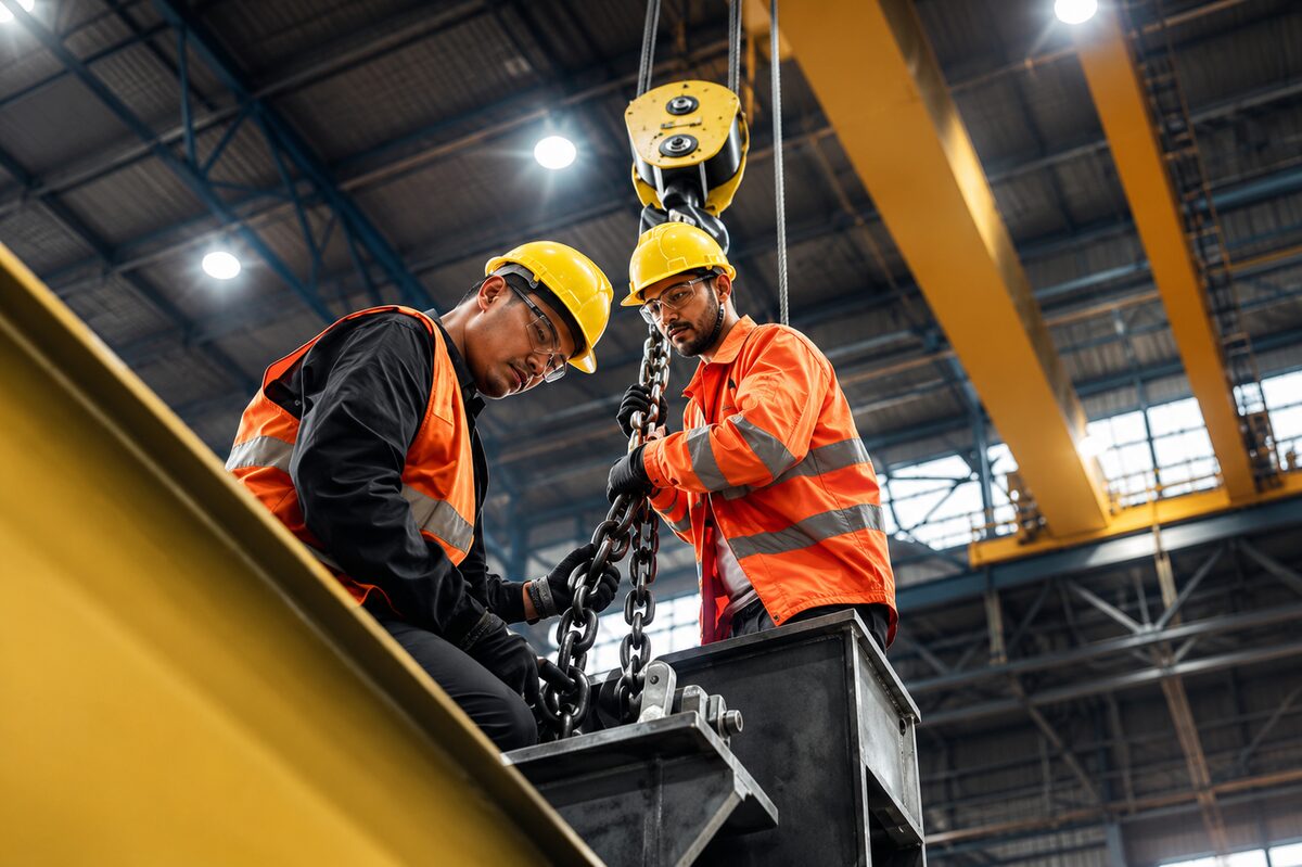 Offshore crew conducting a safety operation